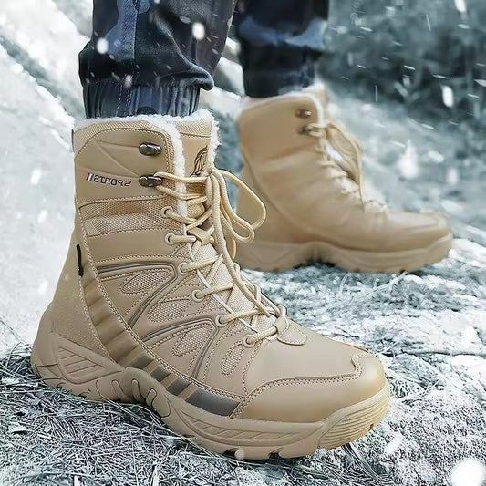 High Cut Tactical Boots Black Outdoor Combat Shoes Breathable Hiking Boots For Women And Men