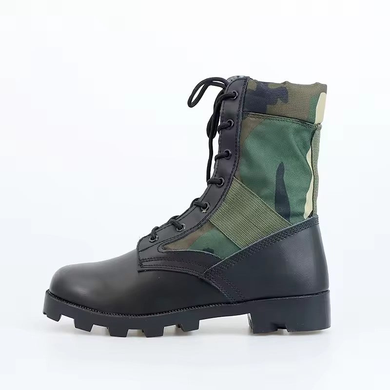 Men Ladies High Top Panama Desert Boots Green Outdoor Training Hiking Boots Camouflage Combat Boots