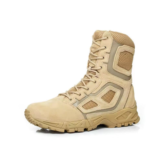 High Quality Desert Cow Suede Leather Spider Style Rubber Sole Hiking Training Tactical Hiking Men's Boots