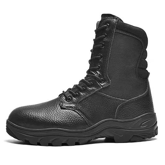 Men Outdoor Safety Shoes Puncture-proof Tanned Cowhide Combat Tactical Boots And Black Martin Boots