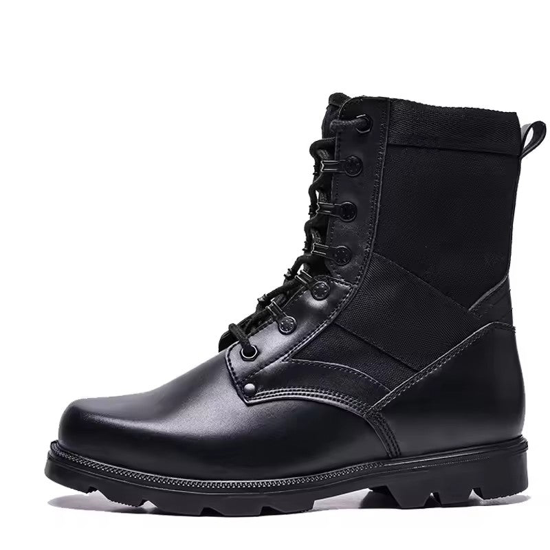 Custom Boots Leather Rubber Tactical Combat Boots For Men