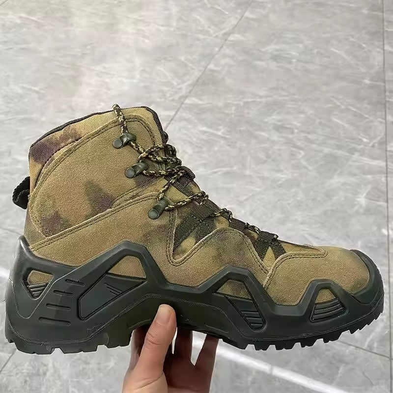 Outdoor Hiking Shoes Desert Tactical High-top Ultra-light Waterproof Non-slip Hunting Climbing Breathable Boots