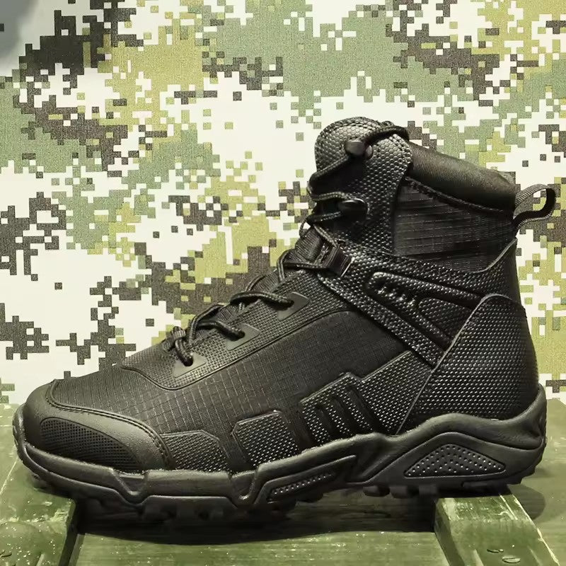 Outdoor Men Chamois Boots Desert Warm Waterproof Cushioned Jungle Training Shoes Rubber Climbing Mesh Tactical Boots