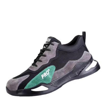 Four Seasons Mesh Type Safety Shoes Anti-smash Anti-piercing Wear-resistant Fashionable Breathable Protective Work Shoes