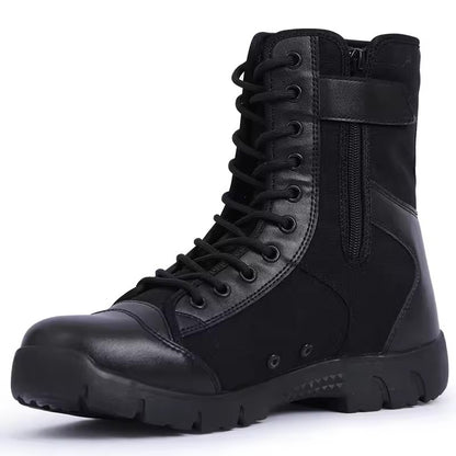 Men Side Zip Safety Desert Boot Tactical Botas Shoes Hiking Camping Combat Boots