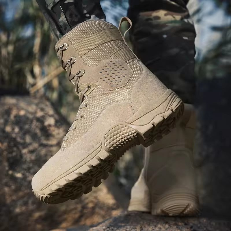 Breathable tactical boots special forces outdoor sports hiking combat boots men high top boots