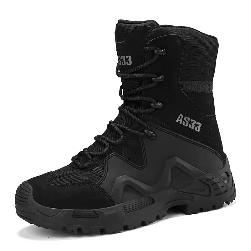 Men Black Desert Boots Botas De Cuero Black Brown Tactical Combat Boot