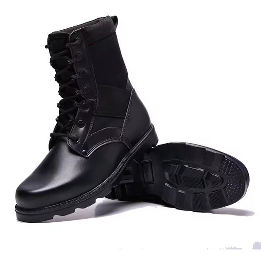 Custom Boots Leather Rubber Tactical Combat Boots For Men