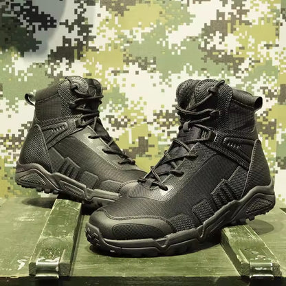 Outdoor Men Chamois Boots Desert Warm Waterproof Cushioned Jungle Training Shoes Rubber Climbing Mesh Tactical Boots