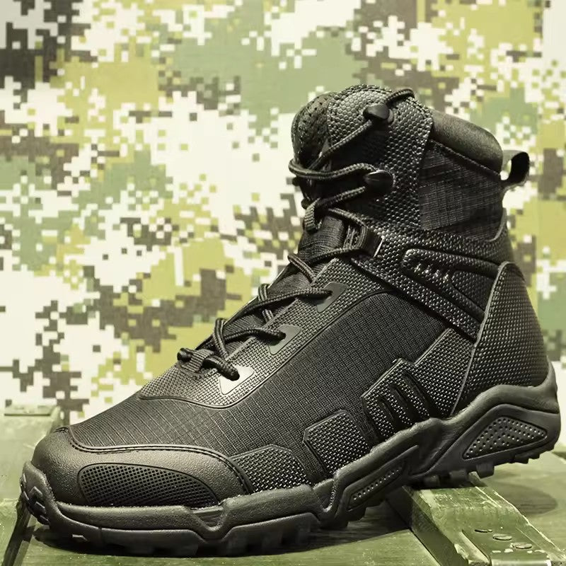 Outdoor Men Chamois Boots Desert Warm Waterproof Cushioned Jungle Training Shoes Rubber Climbing Mesh Tactical Boots