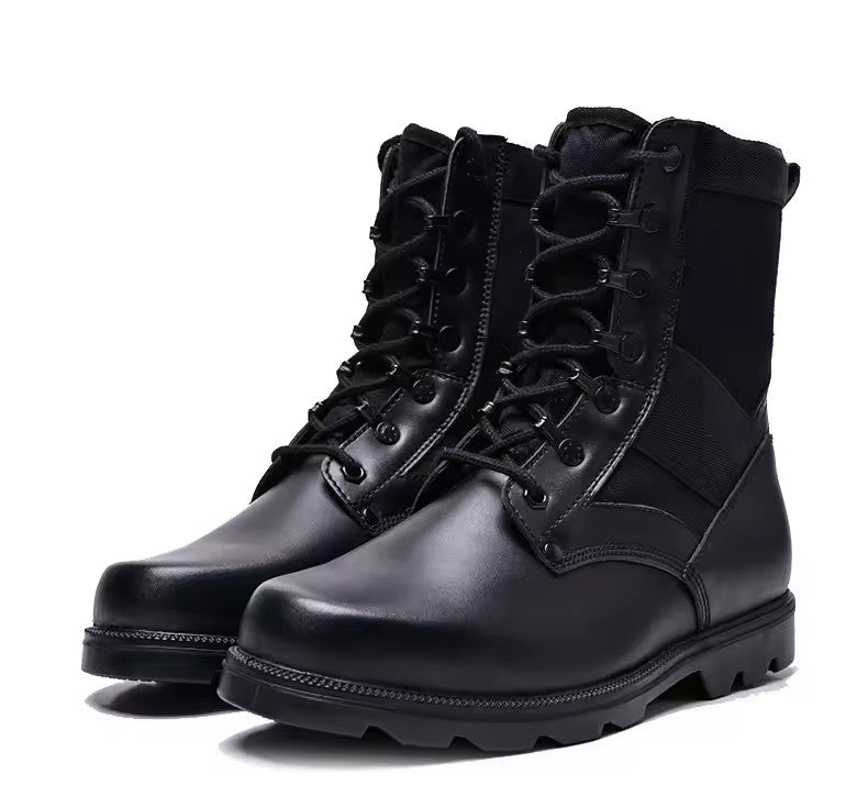 Custom Boots Leather Rubber Tactical Combat Boots For Men