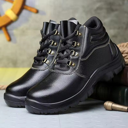 High Cut Labor Insurance Shoes Anti-smashing Anti-piercing Safety Boots With Steel To