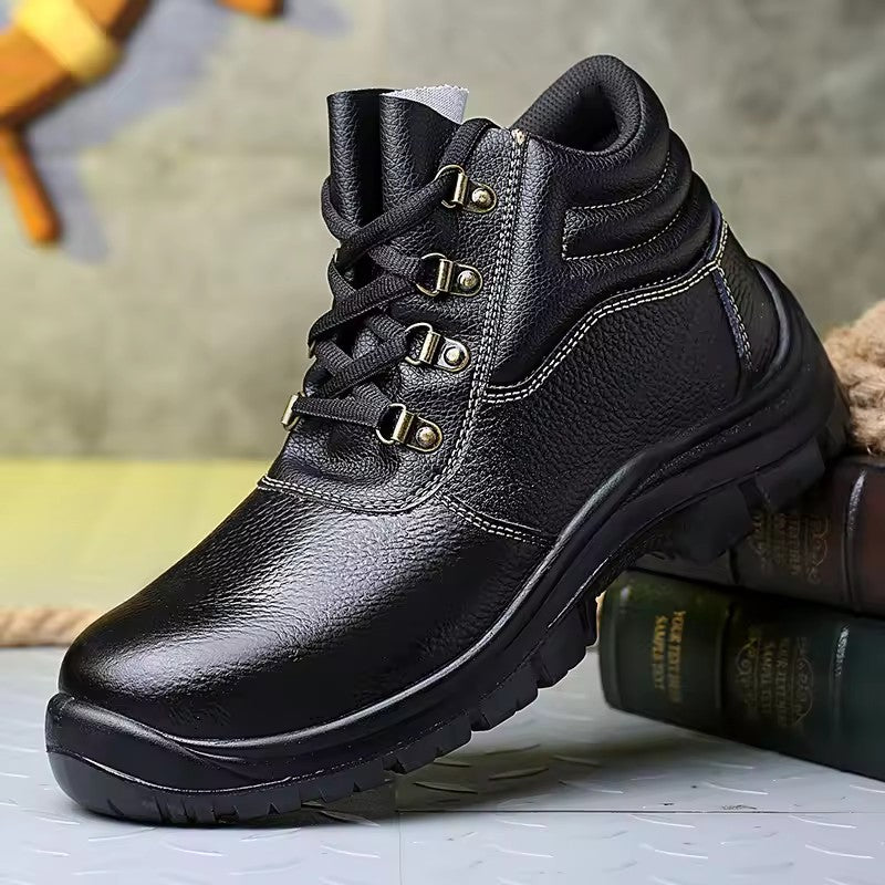 High Cut Labor Insurance Shoes Anti-smashing Anti-piercing Safety Boots With Steel To