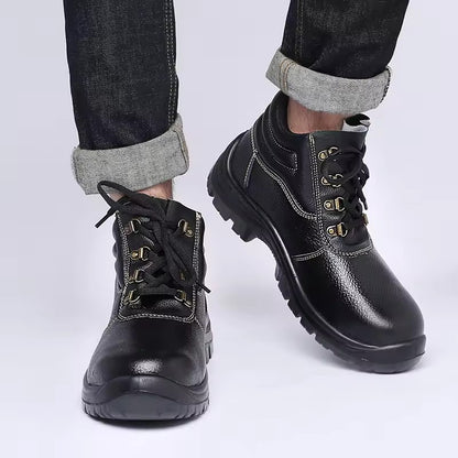 High Cut Labor Insurance Shoes Anti-smashing Anti-piercing Safety Boots With Steel To