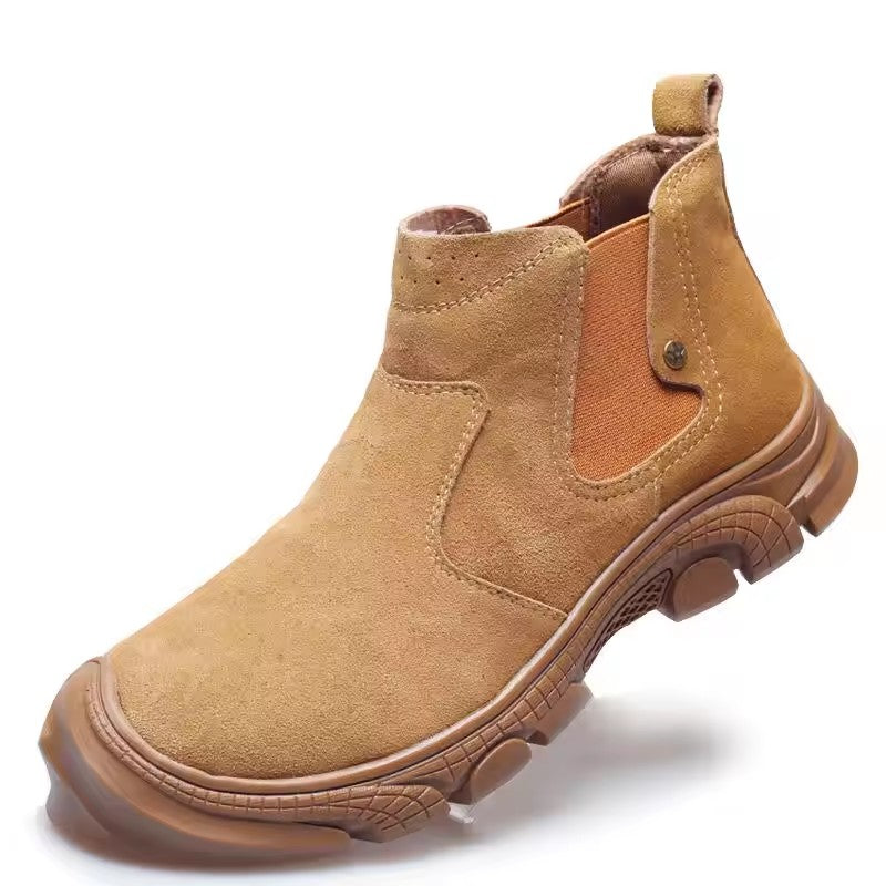 Wholesale Industrial Construction Cow Leather Function Shoes Trainers Protective Work Safety Shoes Men