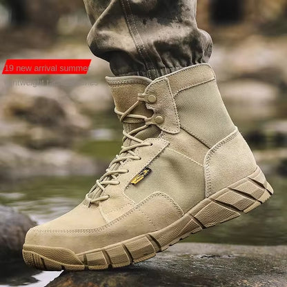 New ultra-light summer hiking shoes men's desert tactical boots combat boots breathable non-slip wear-resistant