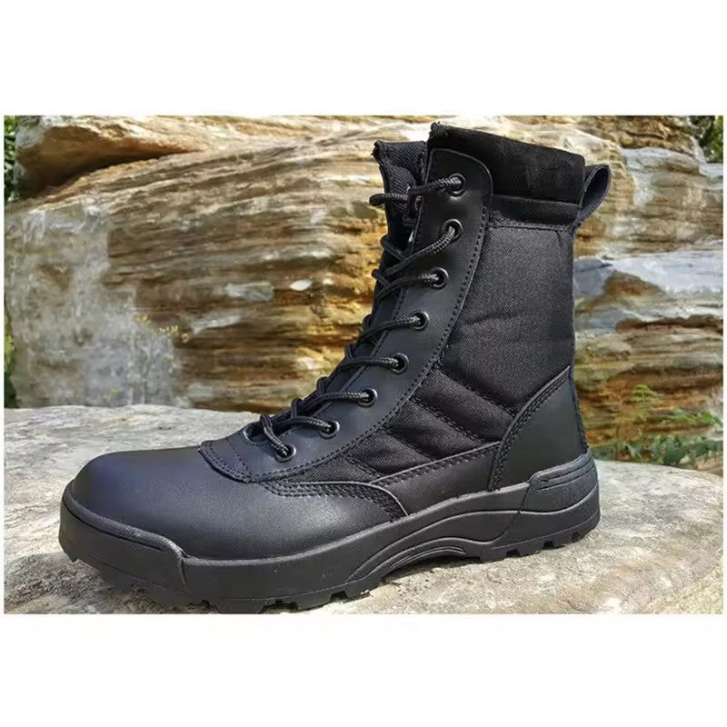 Oem Customized Waterproof Breathable Hiking Rubber Insole Shoes Training Tactical Boots For Men